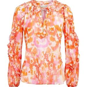 Hale Bob ruffle bohemian blouse